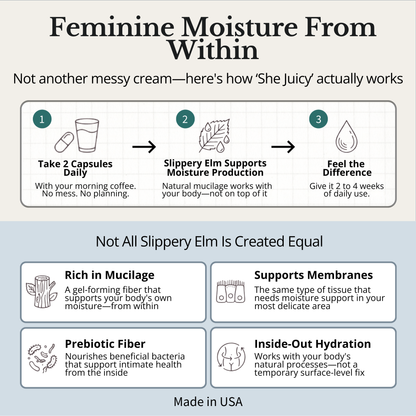 Flower Power She Juicy Capsules: Feminine Moisture From Within