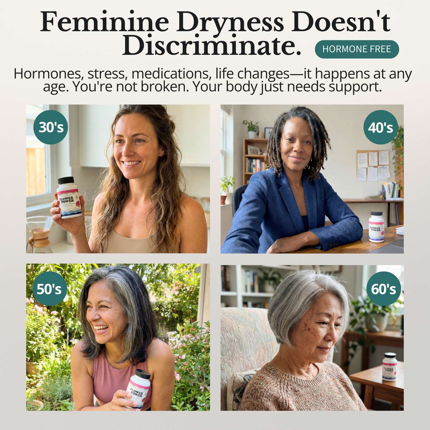 Flower Power® 'She Juicy' Vaginal Moisture Supplement (60ct/ea)