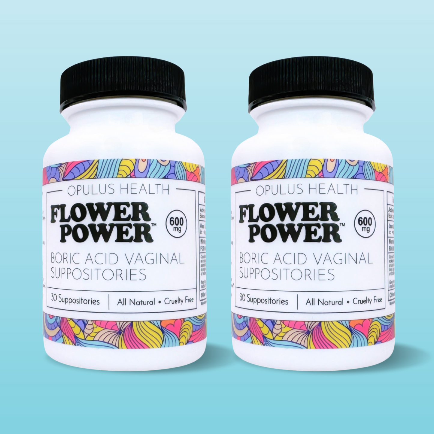 Flower Power® Boric Acid Suppositories for Odor and Balance (30ct/ea)