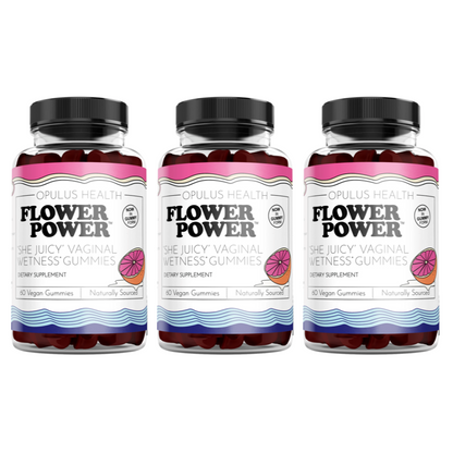 Flower Power® 'She Juicy' Vaginal Moisture Gummies  (60ct/each)