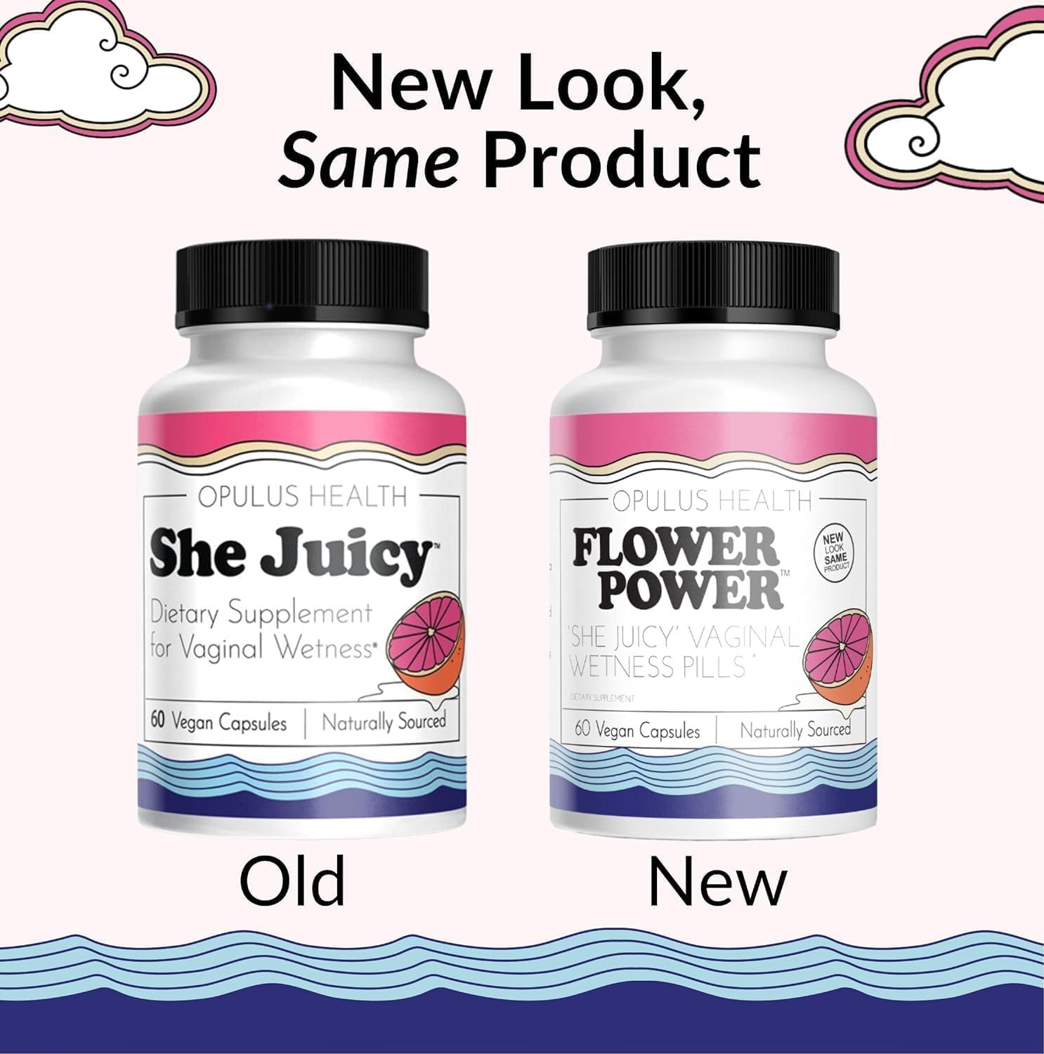Flower Power® 'She Juicy' Vaginal Moisture Supplement (60ct/ea)