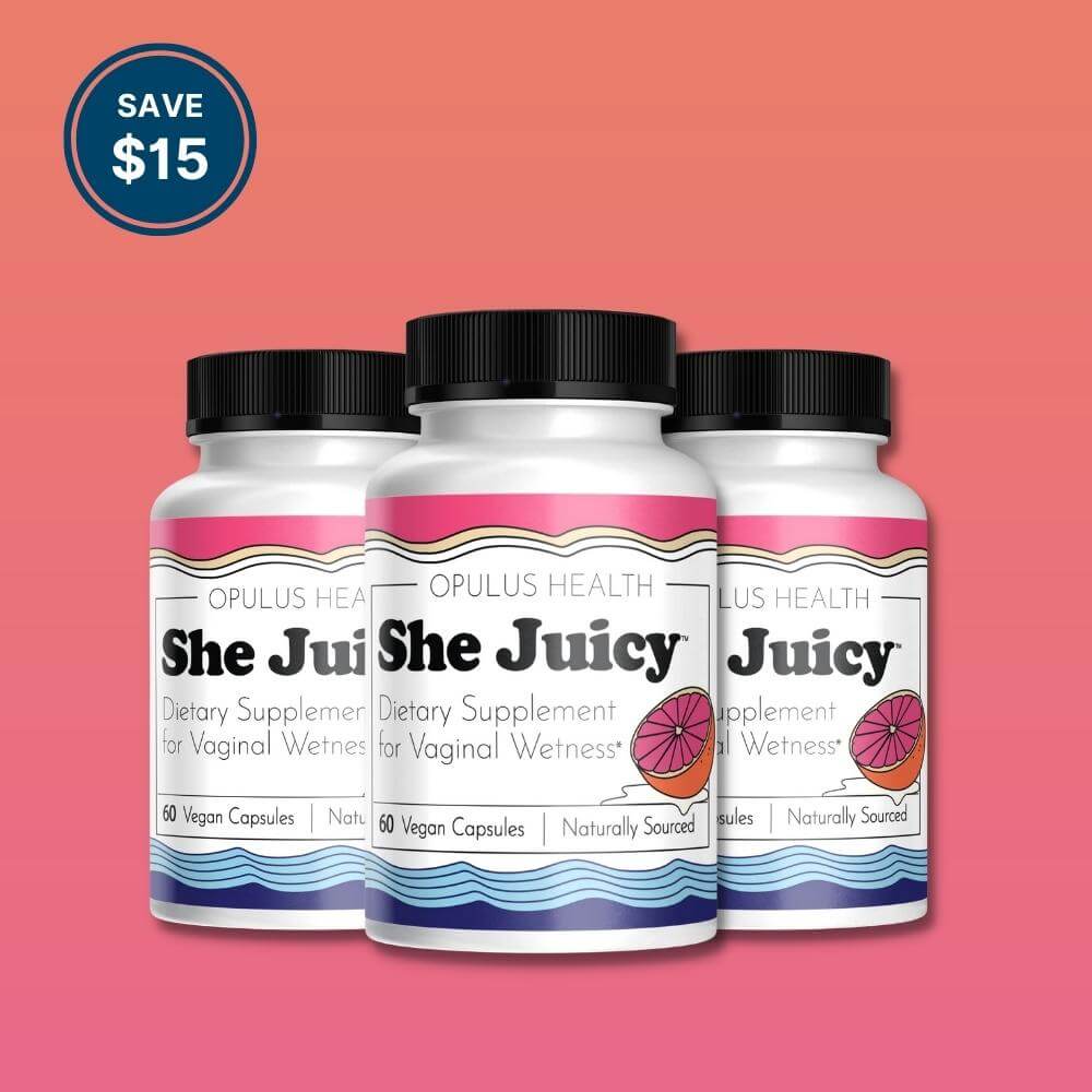 FlowerPower™ 'She Juicy' Vaginal Moisture Supplement - 3 Pack (60ct/ea)