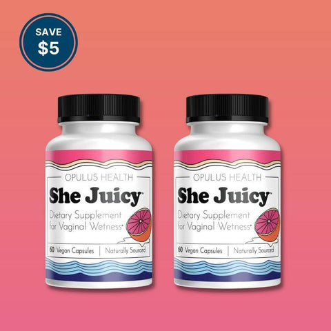 FlowerPower™ 'She Juicy' Vaginal Moisture Supplement - 2 Pack (60ct/ea)
