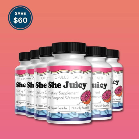 FlowerPower™ 'She Juicy' Vaginal Moisture Supplement - 6 Pack (60ct/ea)