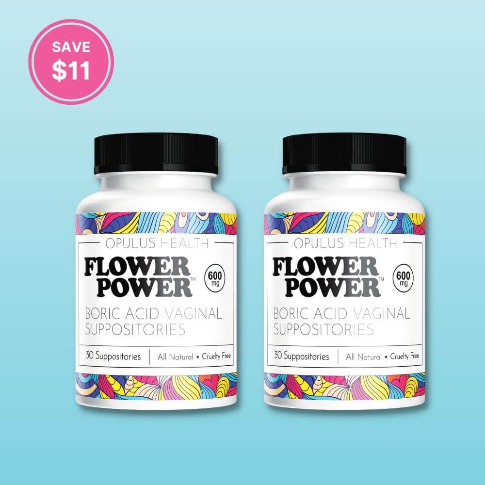 FlowerPower™ Boric Acid Suppositories - 2 Pack (30ct/ea)